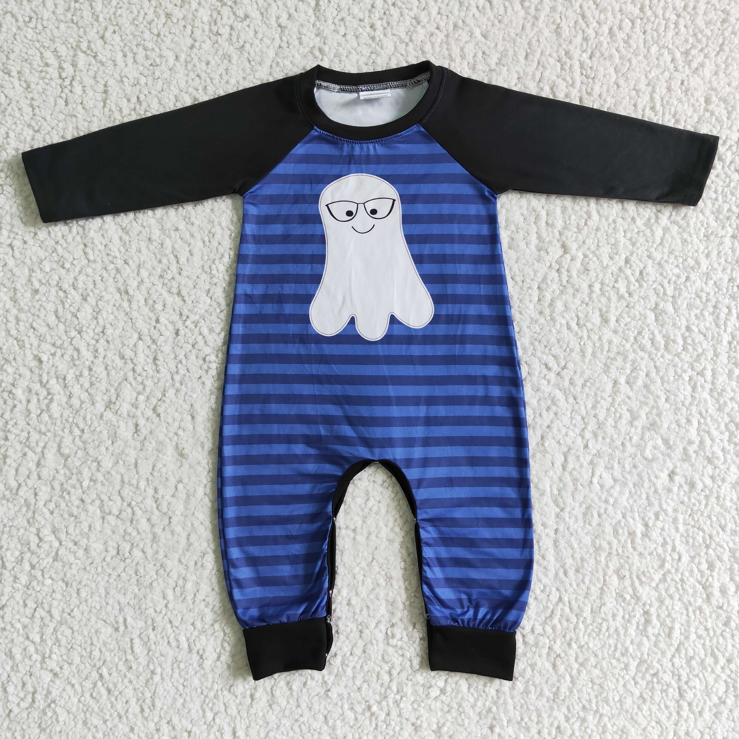 boy long sleeve ghost Halloween romper