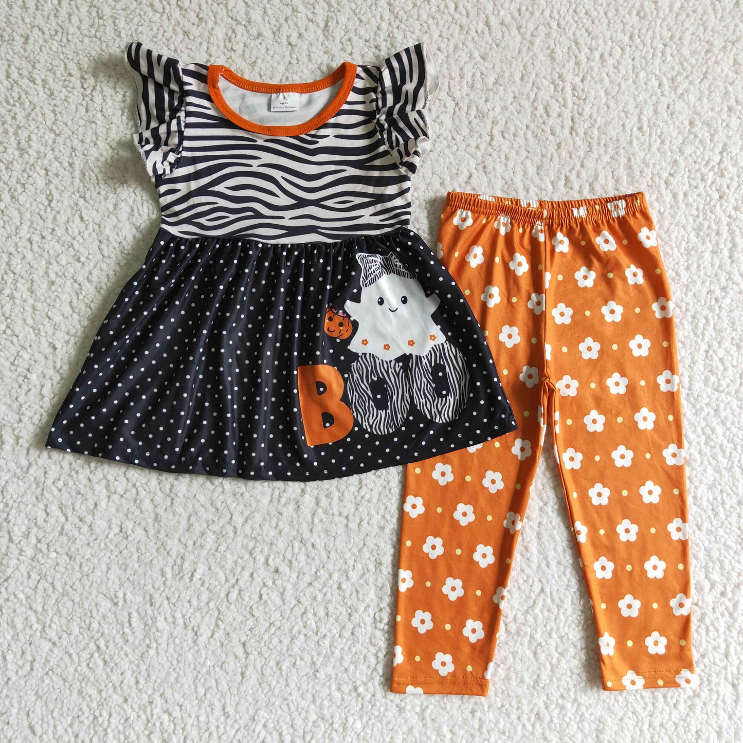 girls tunic top legging Halloween outfit