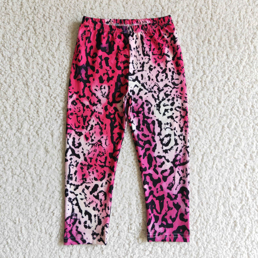 hot pink leopard long leggings