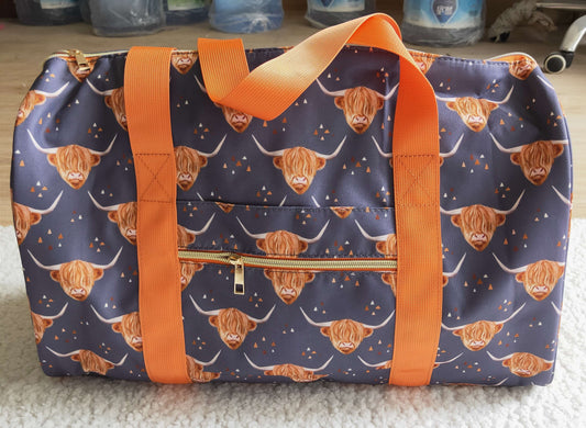 highland cow duffle bag