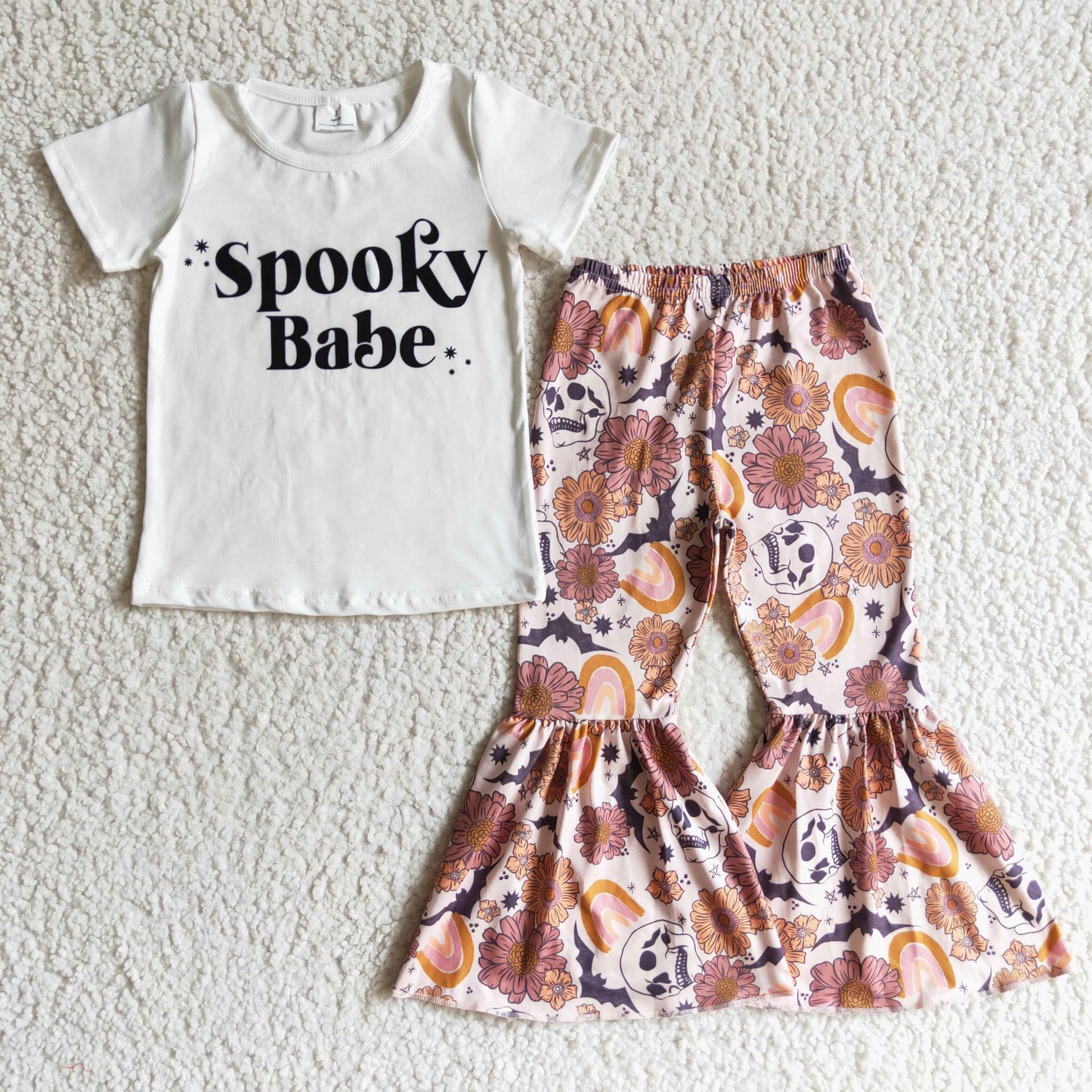 white top letter print halloween outfit