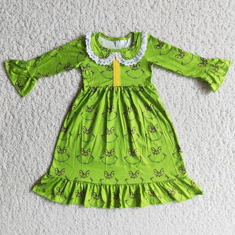 girl green gown