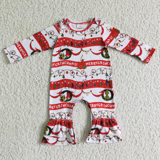 baby girls long sleeve Christmas romper