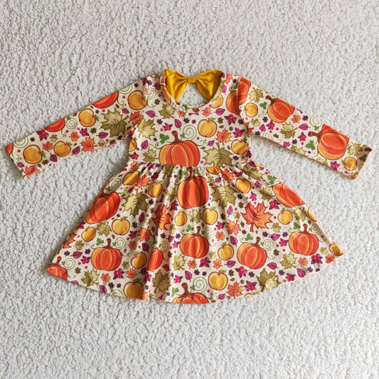 long sleeve pumpkin dress