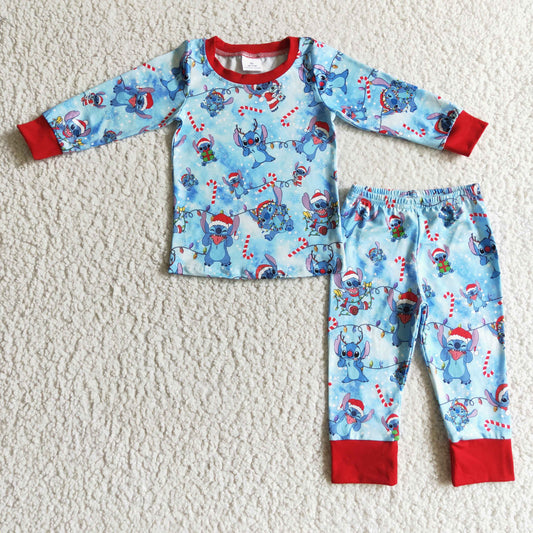 boy long sleeve cartoon Christmas pajama set