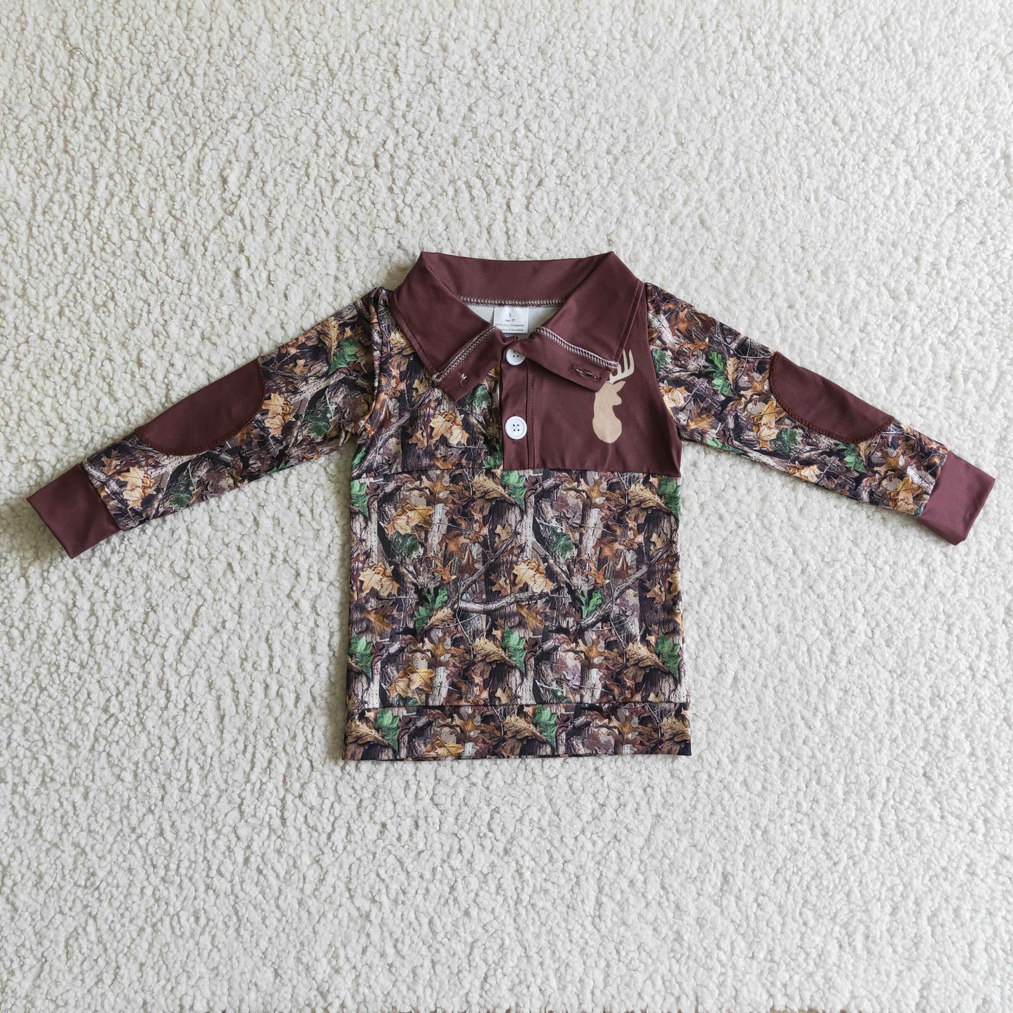 baby boy long sleeve camo hoodie top