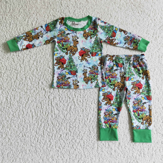 Christmas truck reindeer pajama set