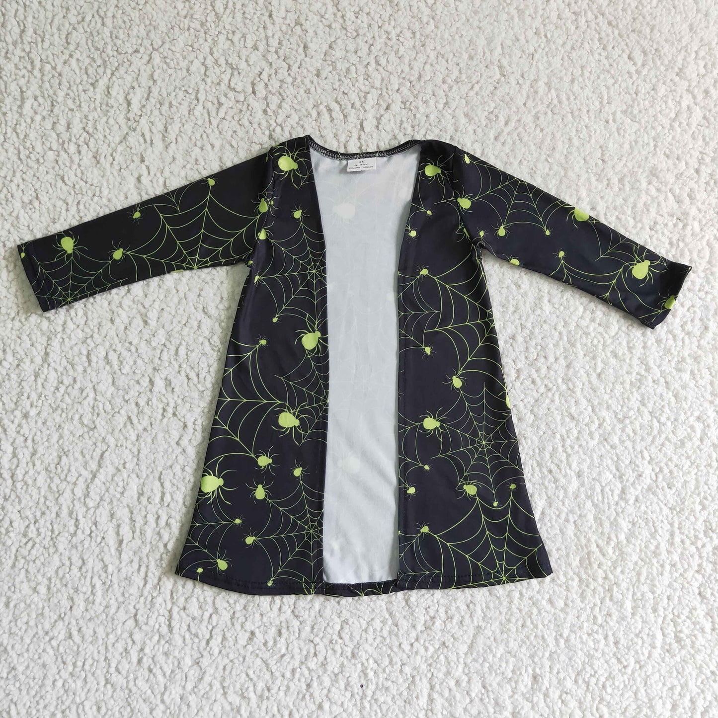 baby girls long sleeve spiderweb Halloween cardigan