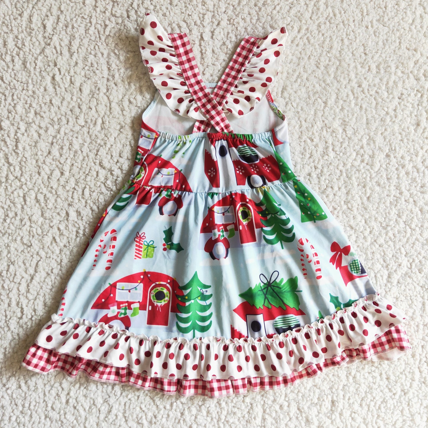 baby girls straps design Christmas dress