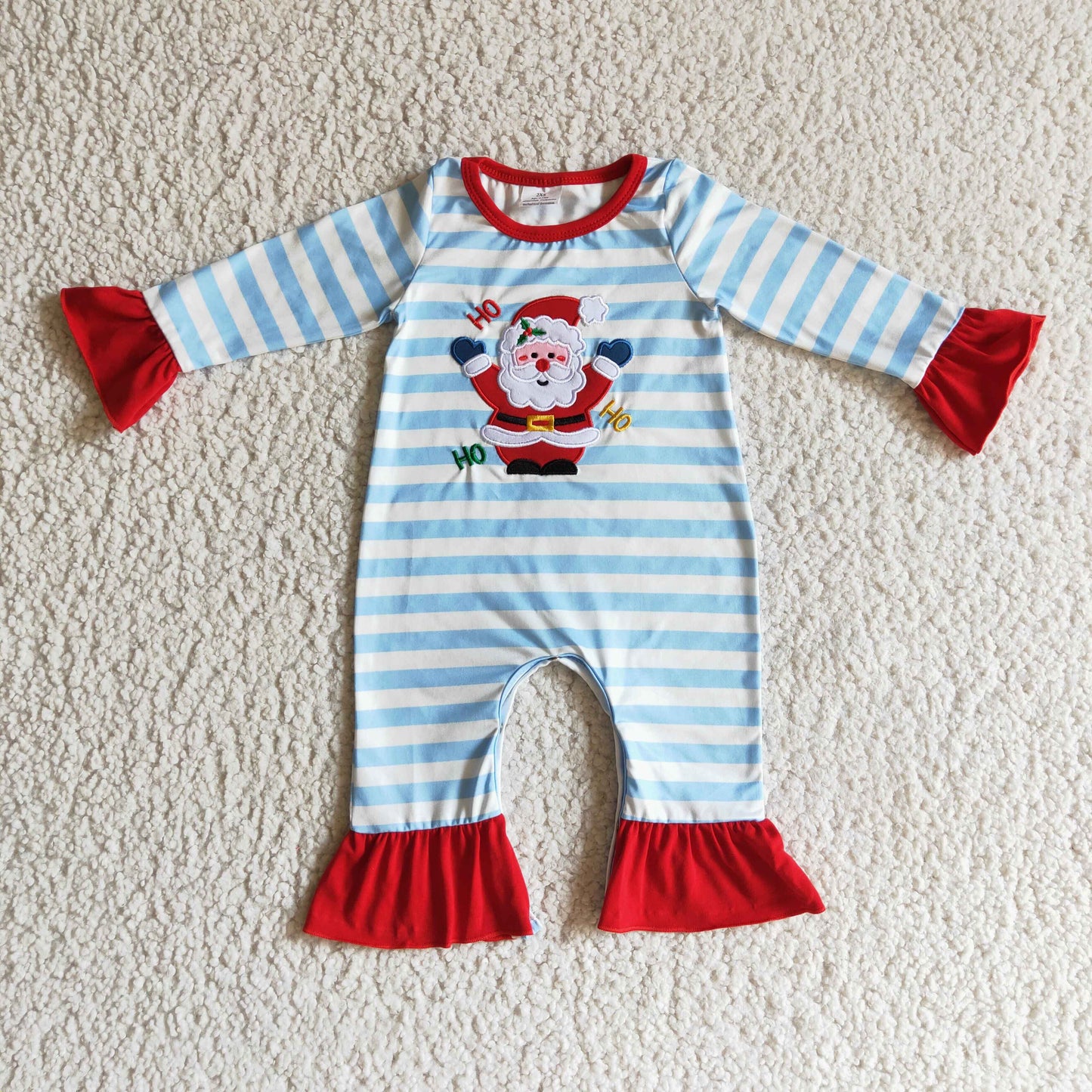 baby girls long sleeve hohoho Christmas romper