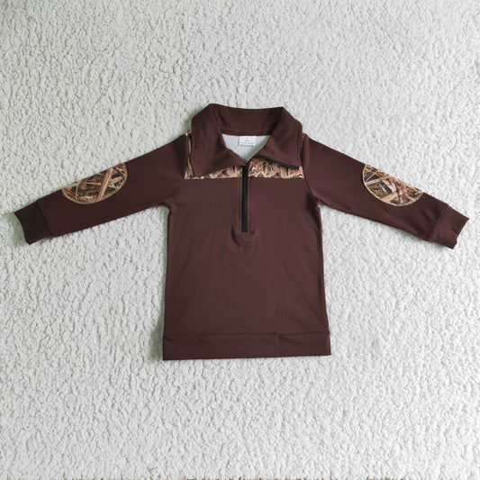 baby boy long sleeve brown color  pullover