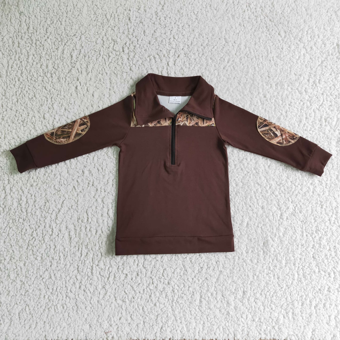 baby boy long sleeve brown color  pullover