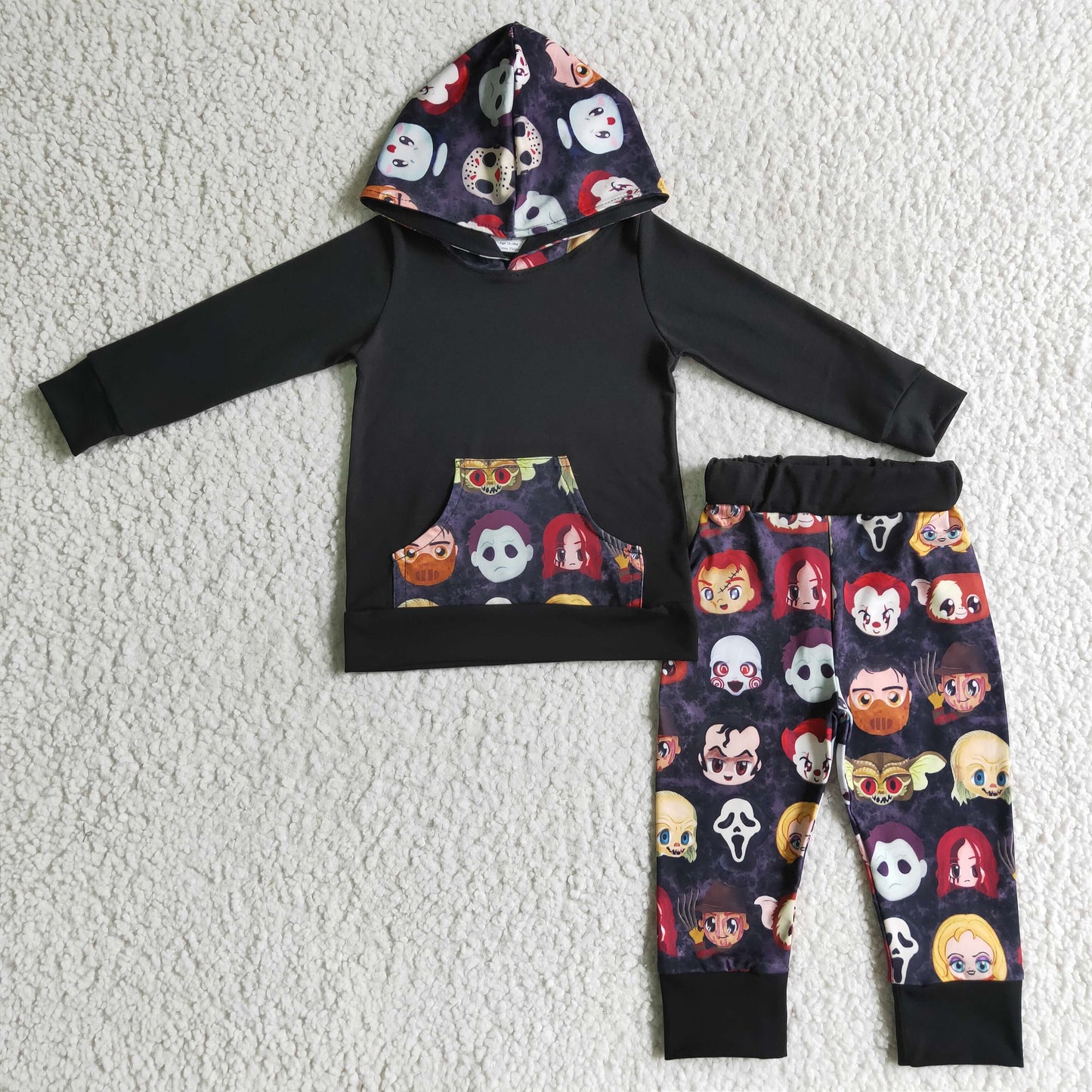 baby boy long sleeve Halloween hoodie set