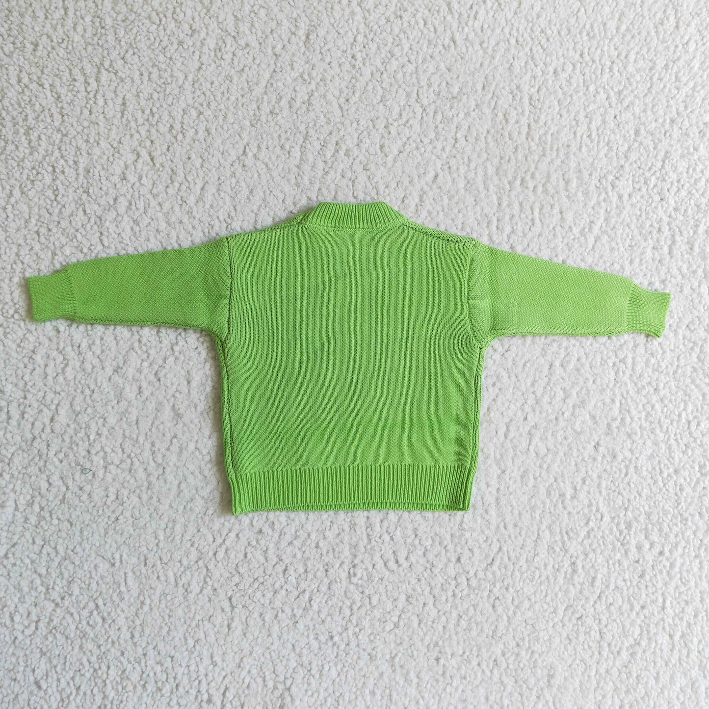 girls long sleeve Christmas green sweater