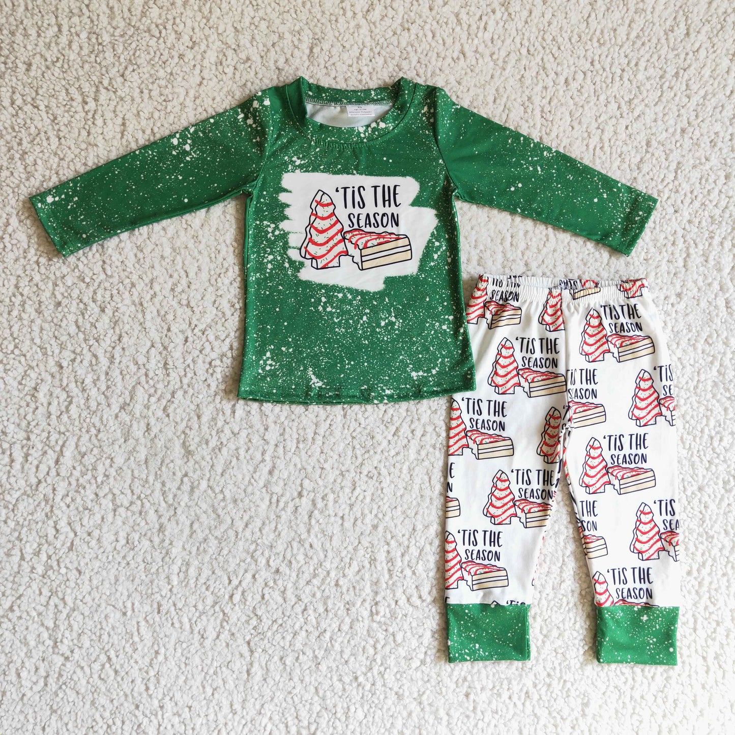 boy green Christmas outfit