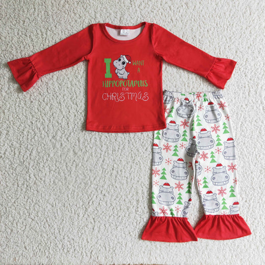 baby girls red Christmas outfit