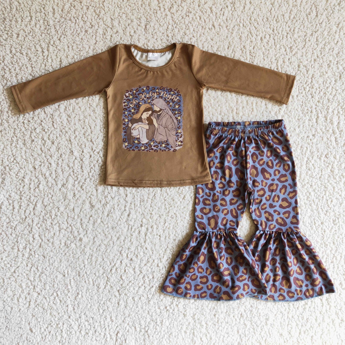 girls Jesus bell pants set