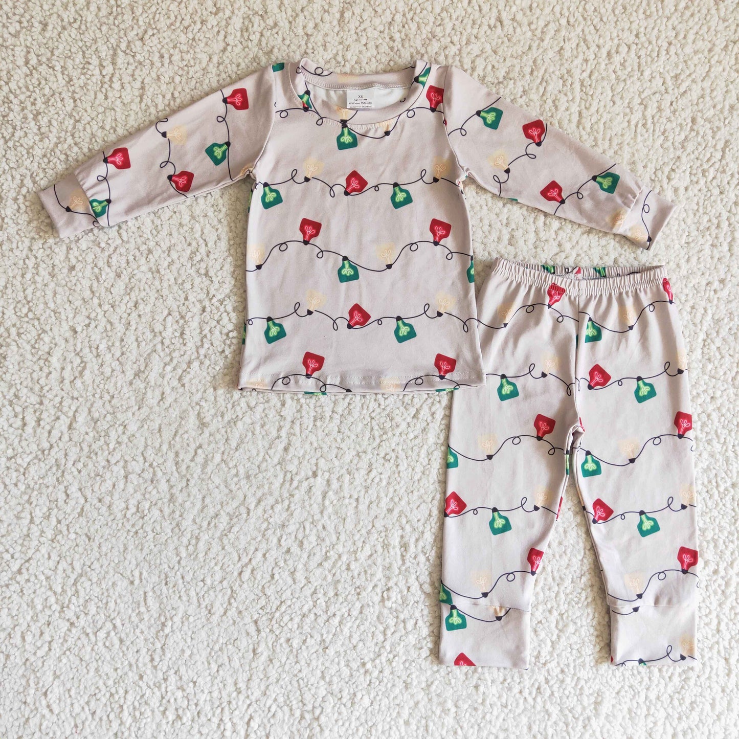 christmas light pajama set