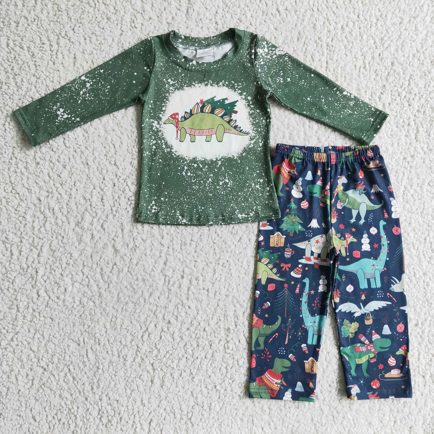 boy Christmas dinosaur outfit