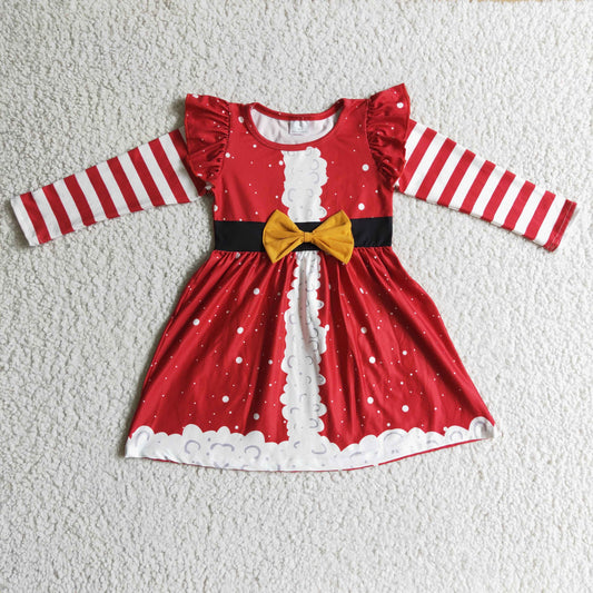 girls long sleeve Christmas dress GLD0146