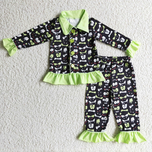 baby girl long sleeve Halloween pajama set