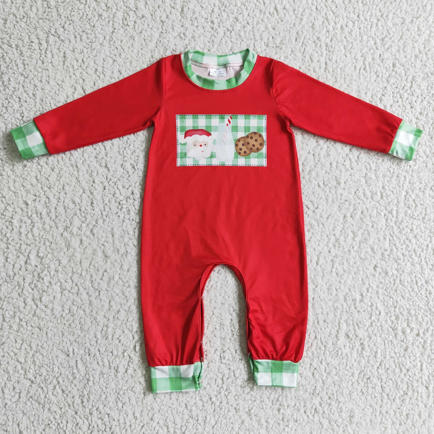 boy long sleeve Santa Claus romper