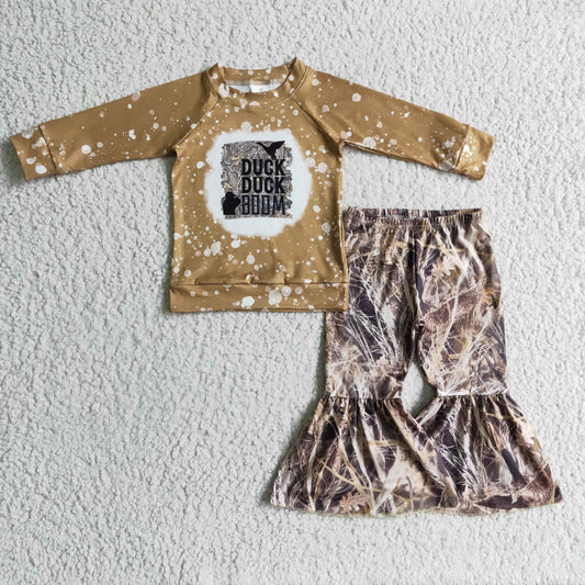 girls duck camo bell pants outfit