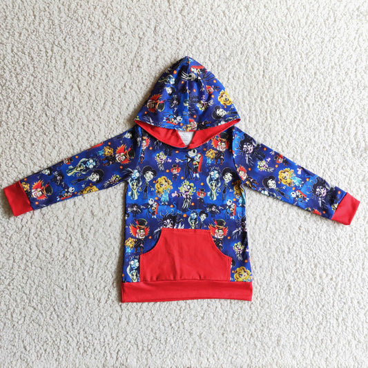 baby boy long sleeve Halloween cartoon hoodie top,BT0031