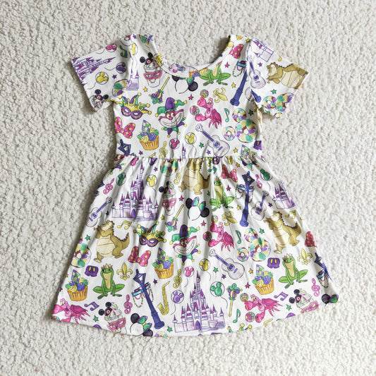 baby girls short sleeve holiday dress,GSD0153