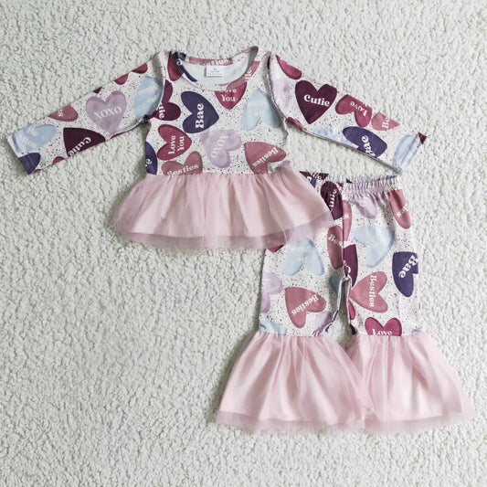 girls Valentines day outfit with tulle   GLP0340