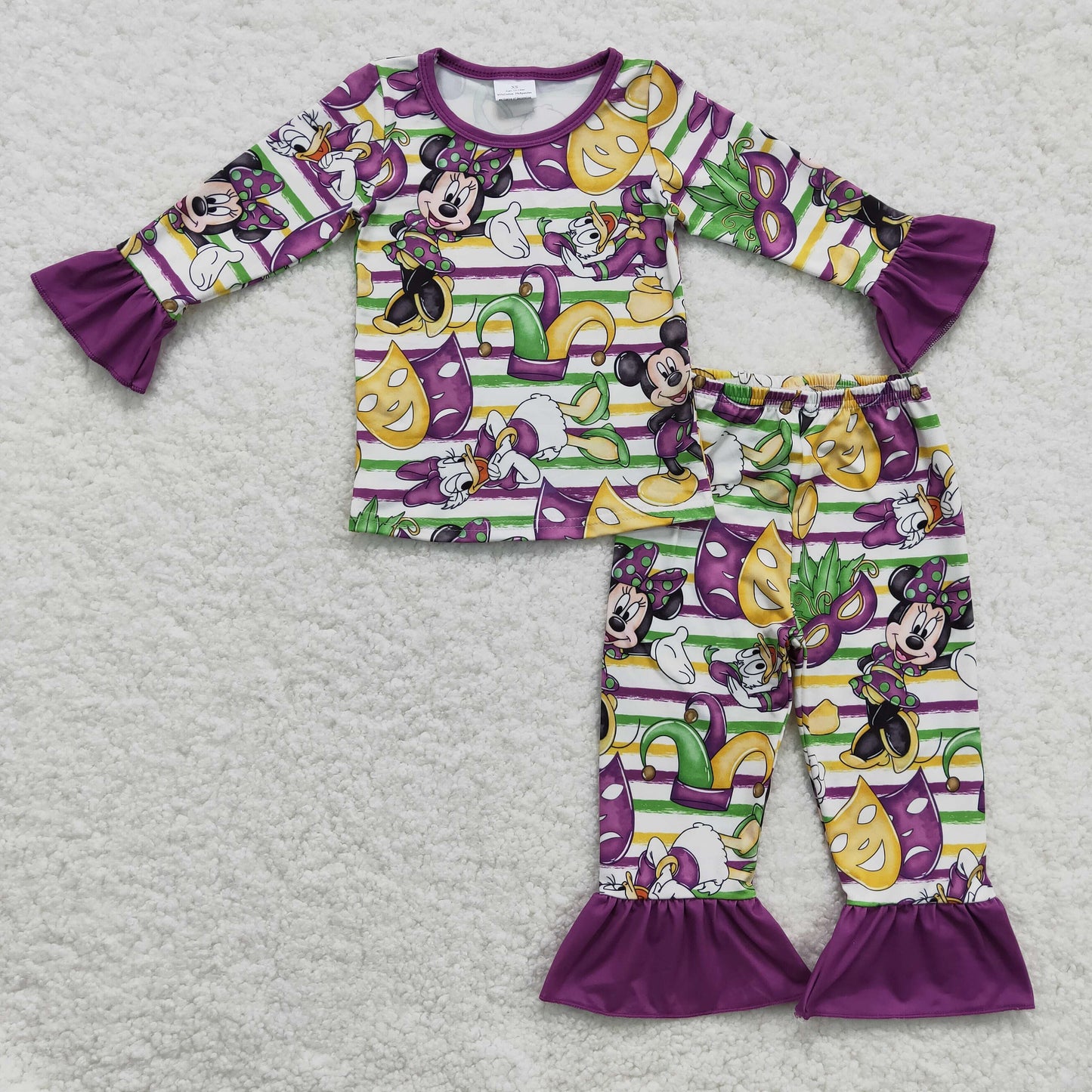 girls purple design 2pcs pajama set, GLP0344