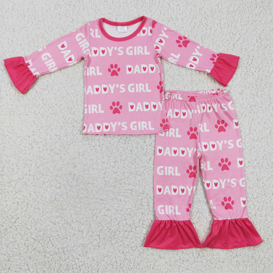 Daddys girl  long sleeve pajama set,GLP0352