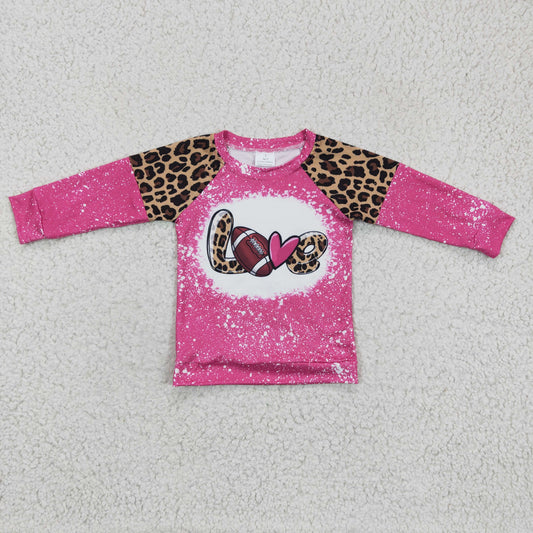 girls love print long sleeve top GT0082