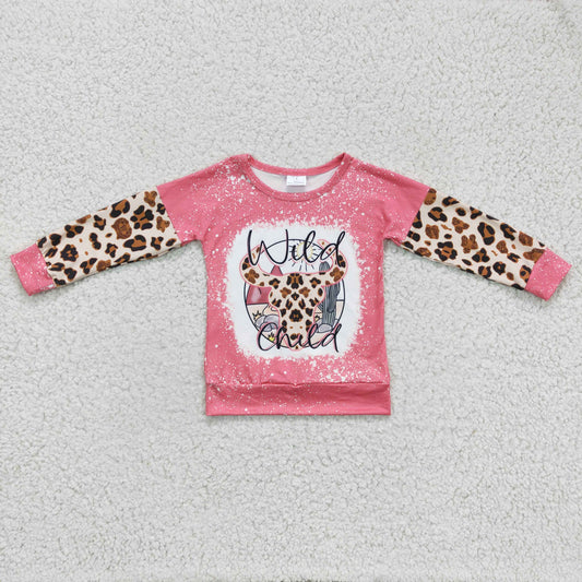 wild child leopard cow print top,GT0083