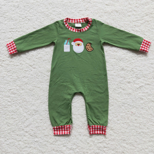 boy long sleeve Christmas romper,LR0232