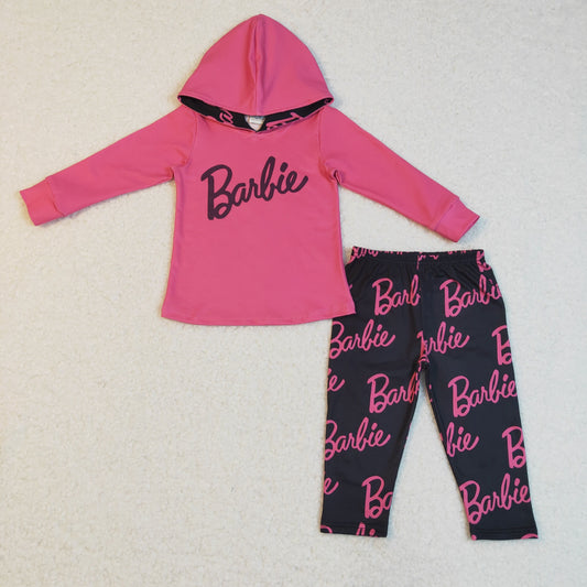 baby girls long sleeve doll hoodie set,GLP0365