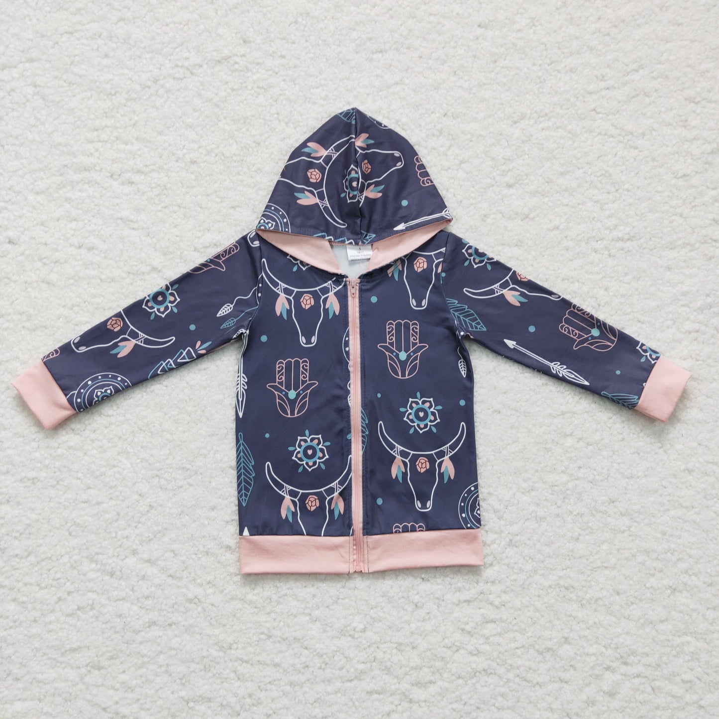 kids long sleeve fall hoodie top,GT0059