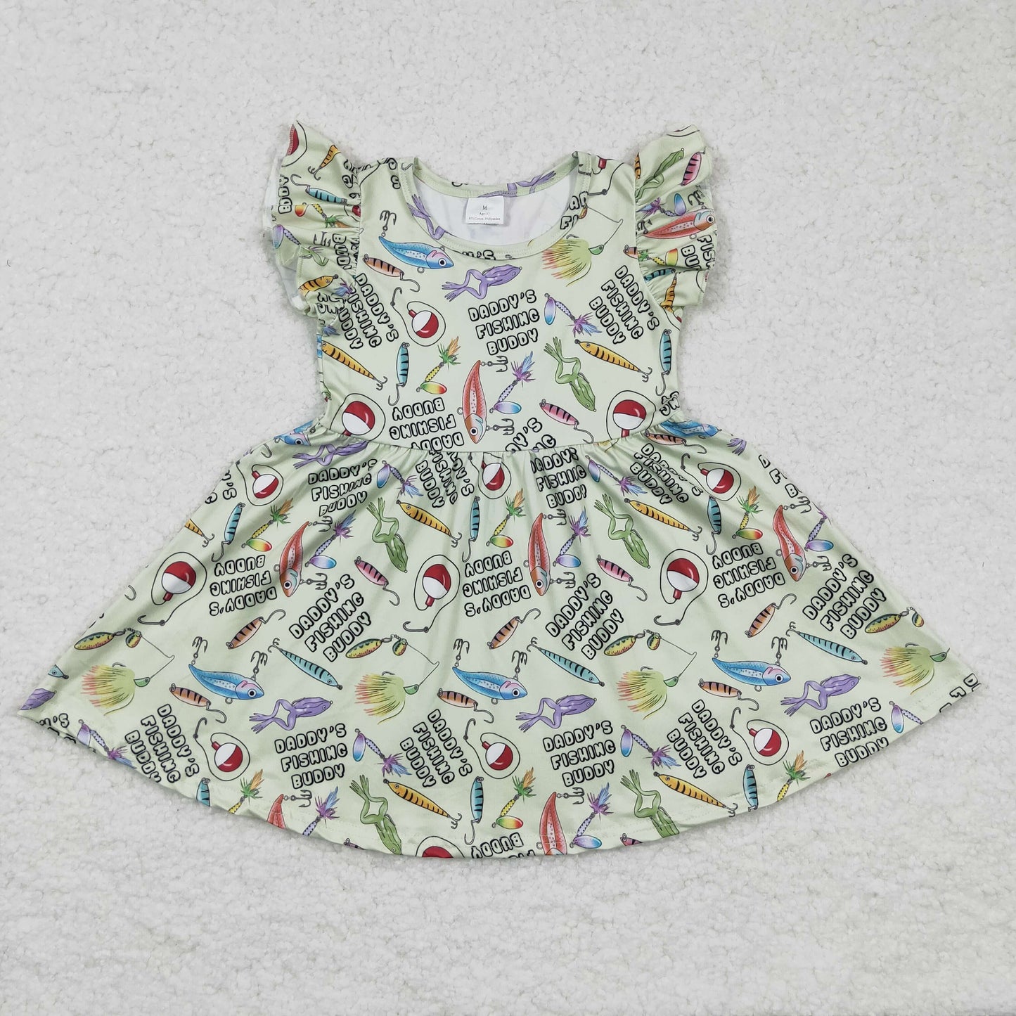 girls short sleeve fishing dress,GSD0155