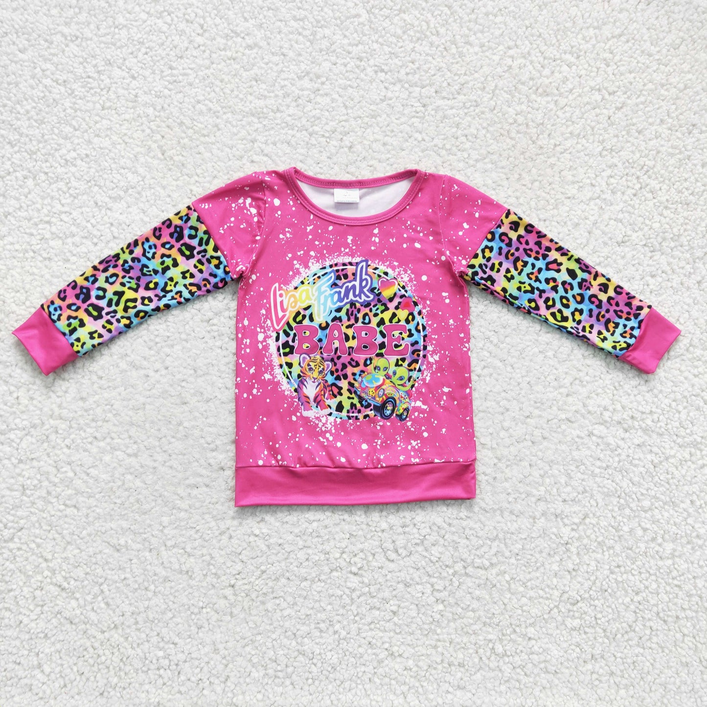 baby girls long sleeve purple cartoon top GT0085