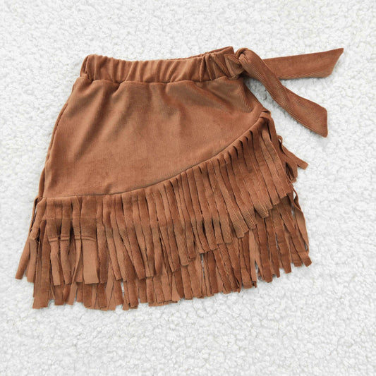 baby girls brown velvet  skirt, GLK0003