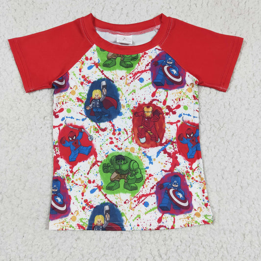 baby boy short sleeve cartoon top, BT0139