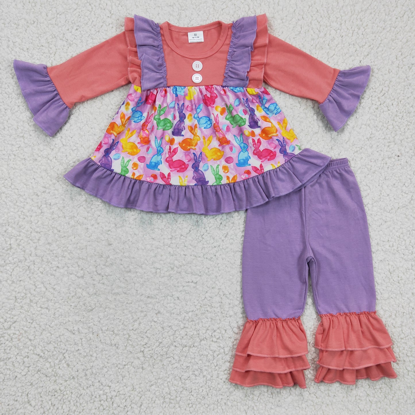 Baby girls Easter day ruffle outfits