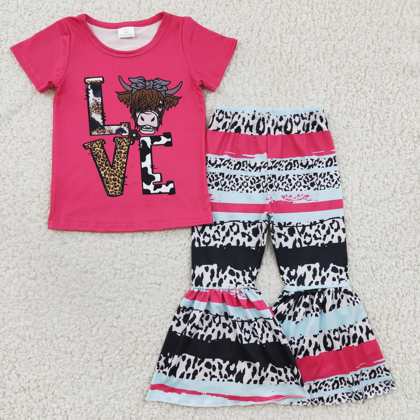 love cow print bell pants outfit,  GSPO0371, Nov 21st.