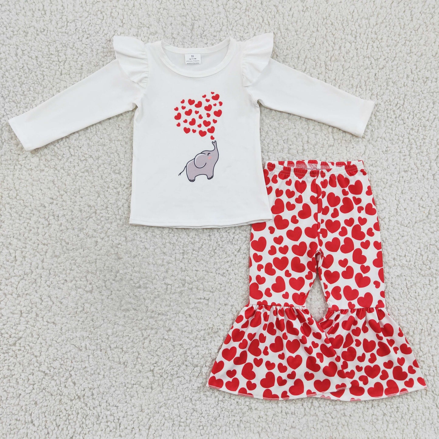 Toddle girls long sleeve Valentines day outfit GLP0379