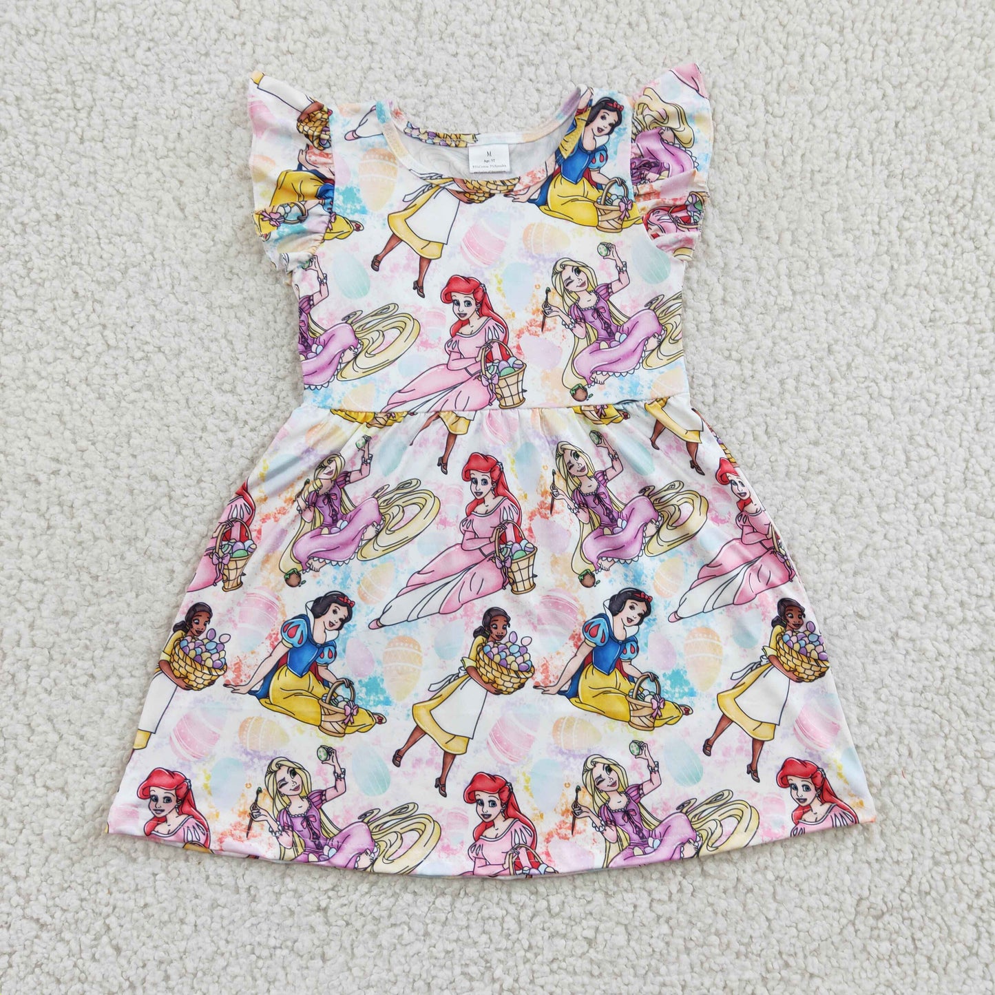 girls shorts sleeve summer dress,  GSD0168