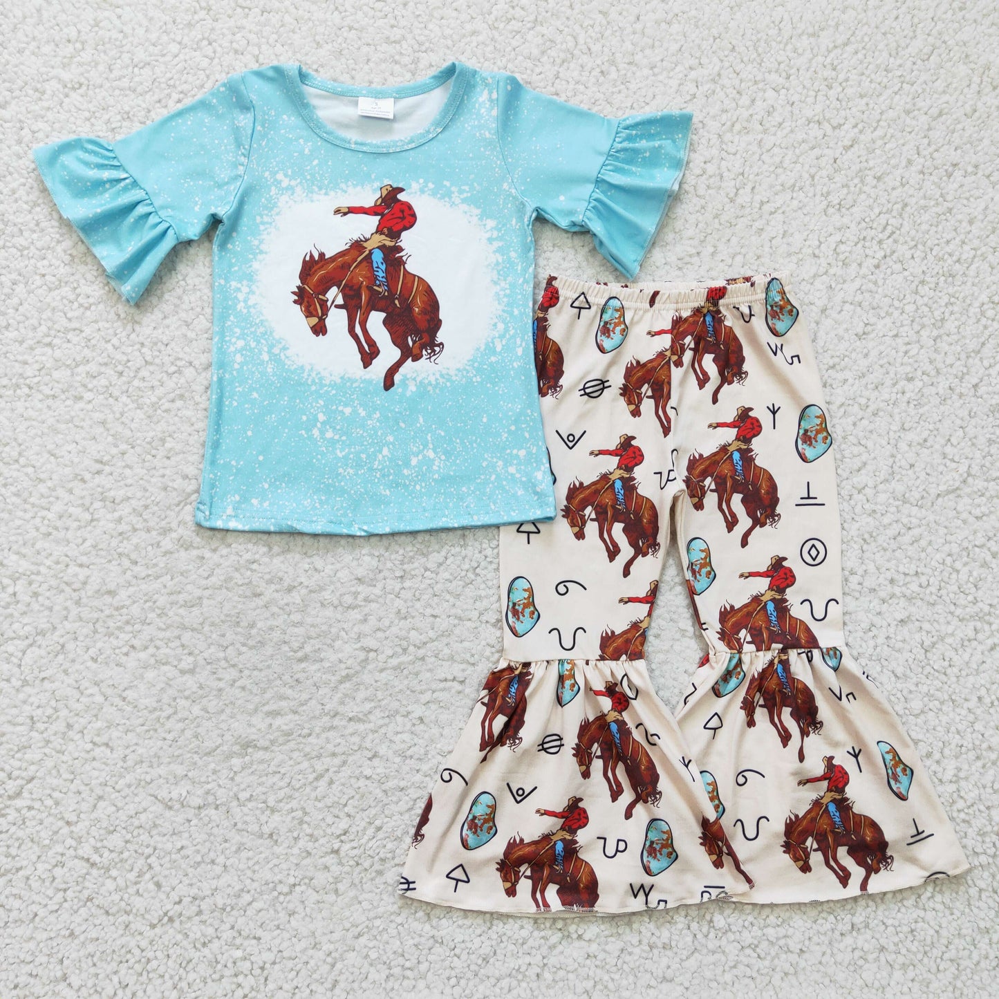 baby girls western bell pants set,  GSPO0336