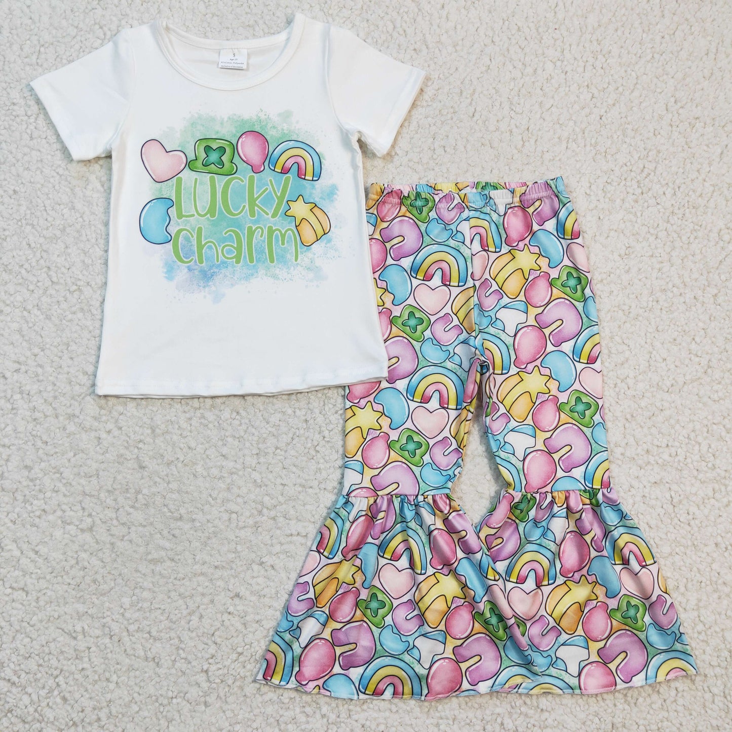 girls Lucky style bell pants outfit, GSPO0303