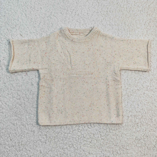 Infant girls cream short sleeve sweater  GT0144