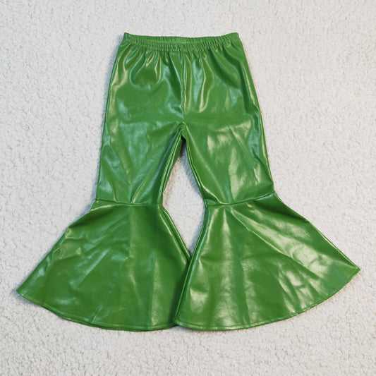 Saint Patrick Day green pu leather pants , P0051