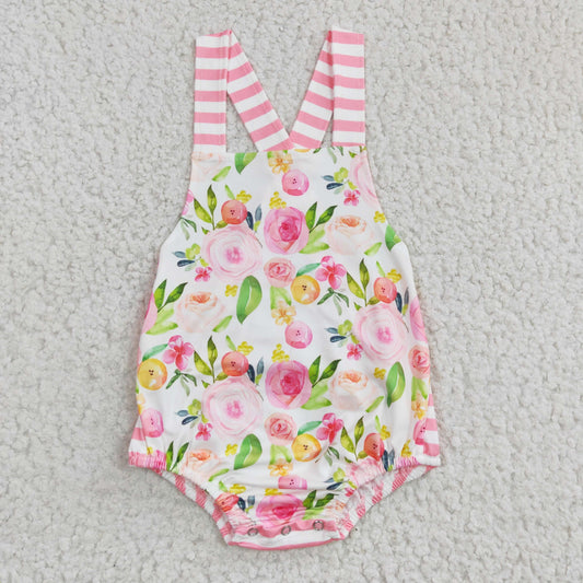 hot sale infant toddle girls floral summer romper, A17-9-2